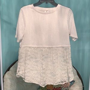 Lauren Conrad top size medium with lace detail